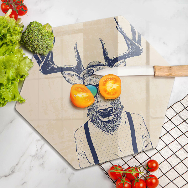 Cache plaque de cuisson Illustration d'homme cerf