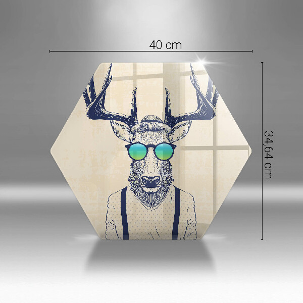 Cache plaque de cuisson Illustration d'homme cerf