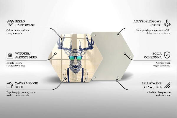 Cache plaque de cuisson Illustration d'homme cerf