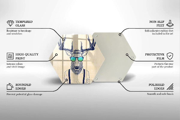 Cache plaque de cuisson Illustration d'homme cerf