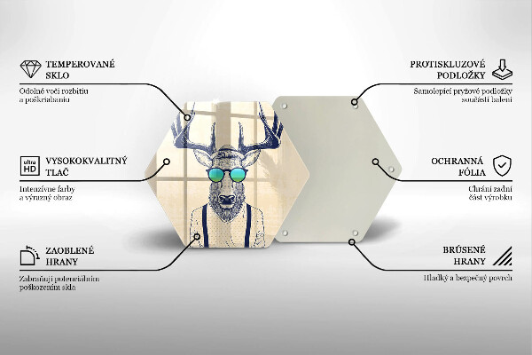 Cache plaque de cuisson Illustration d'homme cerf