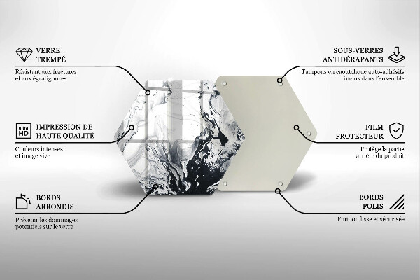 Cache plaque de cuisson Abstraction d'encre