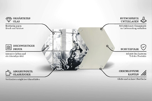 Cache plaque de cuisson Abstraction d'encre