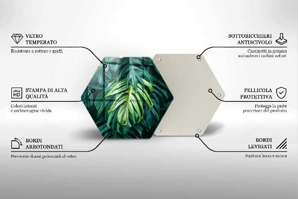 Cache plaque de cuisson Feuilles de monstera sauvage