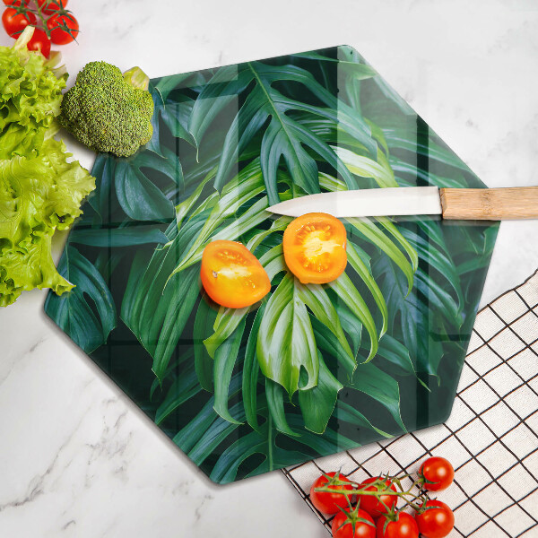 Cache plaque de cuisson Feuilles de monstera sauvage