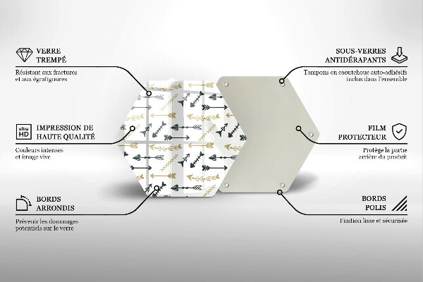 Cache plaque de cuisson Modèle de flèches bohème
