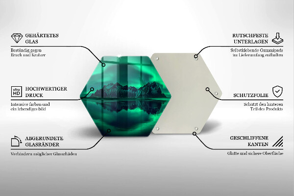 Cache plaque de cuisson Paysage d'aurores boréales