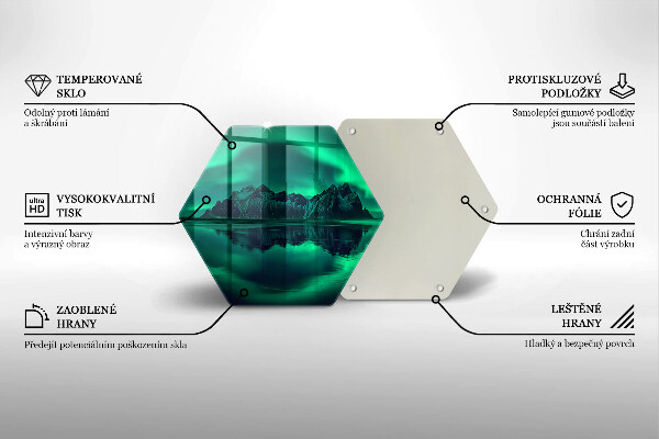 Cache plaque de cuisson Paysage d'aurores boréales