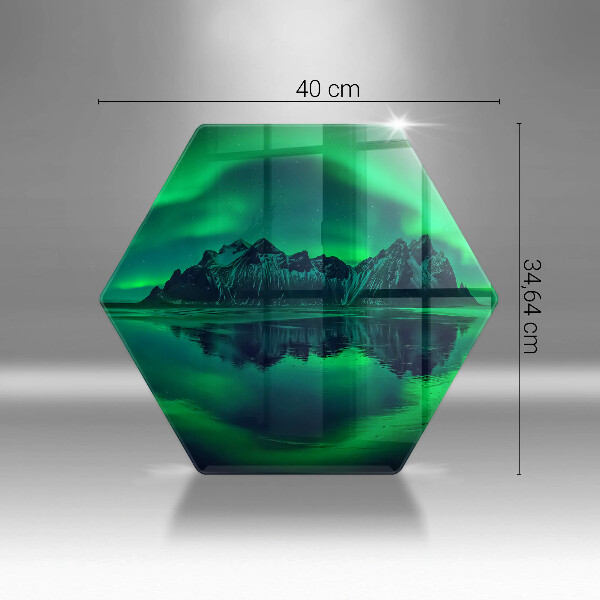 Cache plaque de cuisson Paysage d'aurores boréales