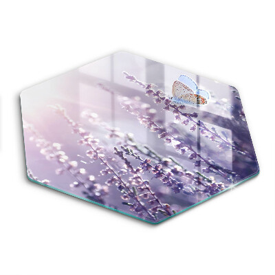 Cache plaque de cuisson Fleurs sauvages et papillon