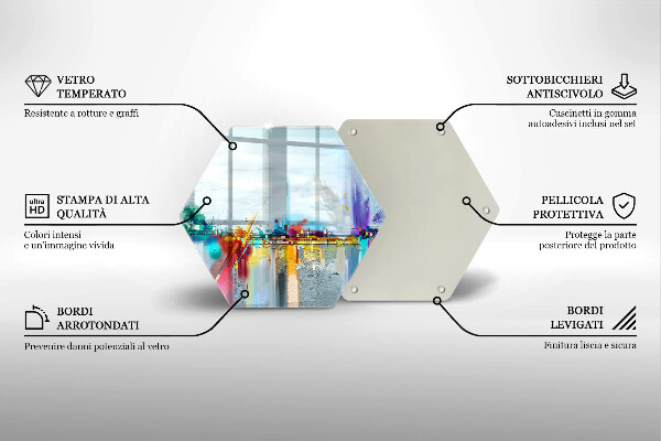 Cache plaque de cuisson Abstraction peinte