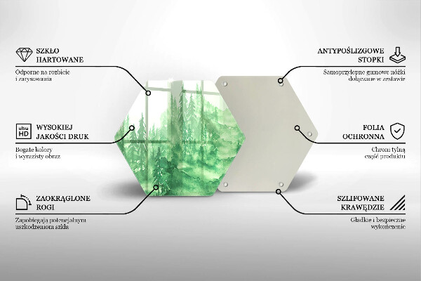 Cache plaque de cuisson Forêt peinte