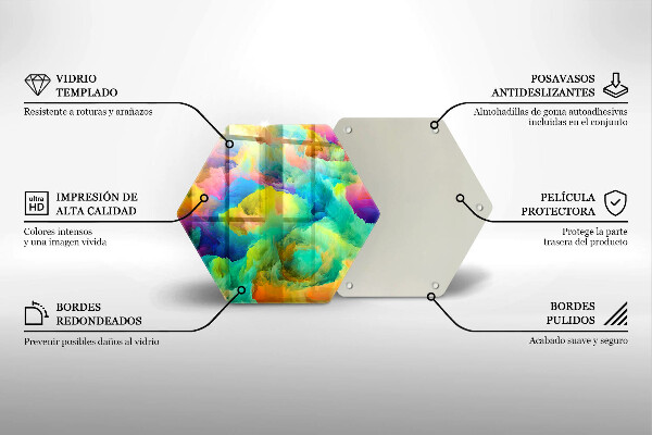 Cache plaque de cuisson Abstraction colorée