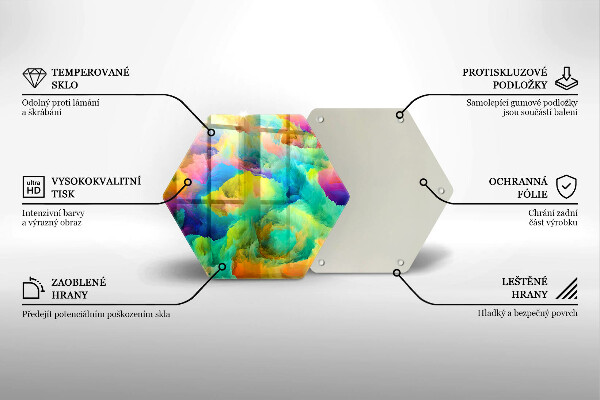 Cache plaque de cuisson Abstraction colorée