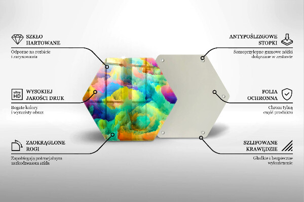 Cache plaque de cuisson Abstraction colorée