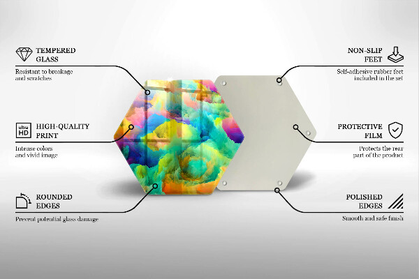 Cache plaque de cuisson Abstraction colorée