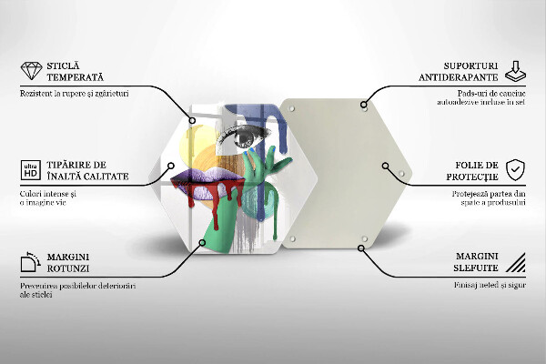 Cache plaque de cuisson Collage abstrait artistique