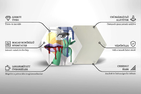 Cache plaque de cuisson Collage abstrait artistique