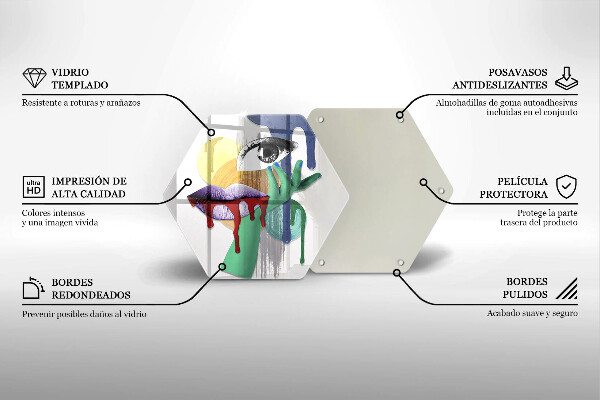 Cache plaque de cuisson Collage abstrait artistique