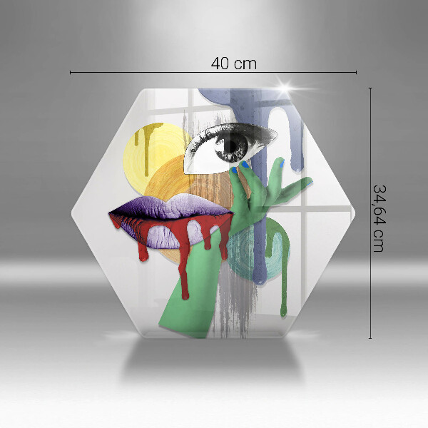 Cache plaque de cuisson Collage abstrait artistique