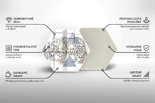 Cache plaque de cuisson Rhinocéros de dessin au trait