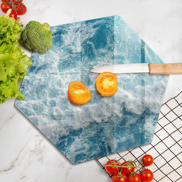 Cache plaque de cuisson Vagues d'eau de mer