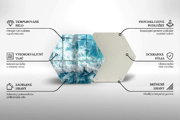 Cache plaque de cuisson Vagues d'eau de mer