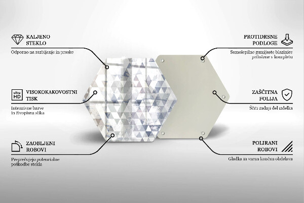 Cache plaque de cuisson Modèle de triangles
