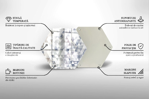 Cache plaque de cuisson Modèle de triangles
