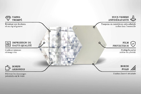 Cache plaque de cuisson Modèle de triangles