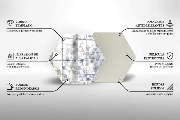 Cache plaque de cuisson Modèle de triangles