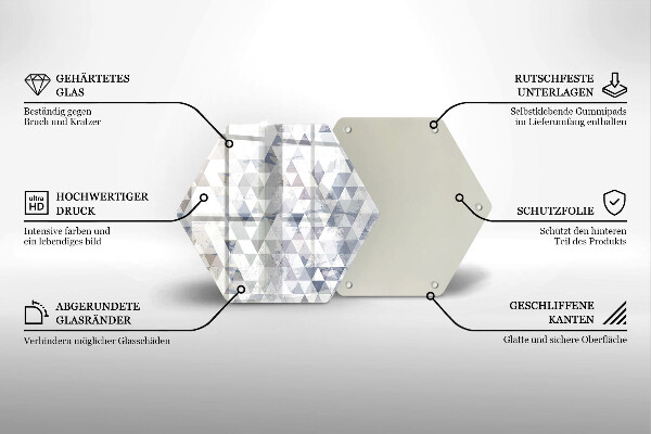 Cache plaque de cuisson Modèle de triangles