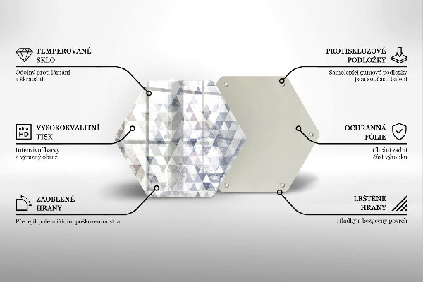 Cache plaque de cuisson Modèle de triangles