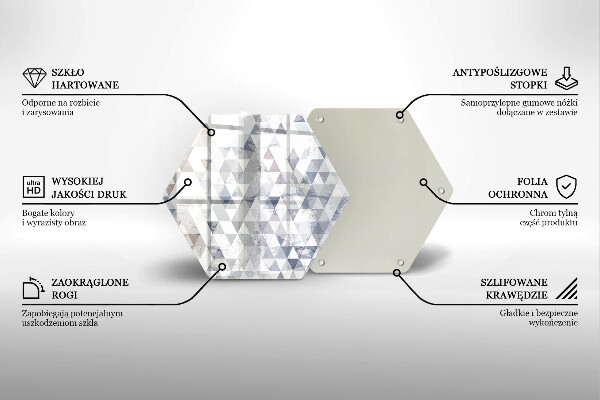 Cache plaque de cuisson Modèle de triangles
