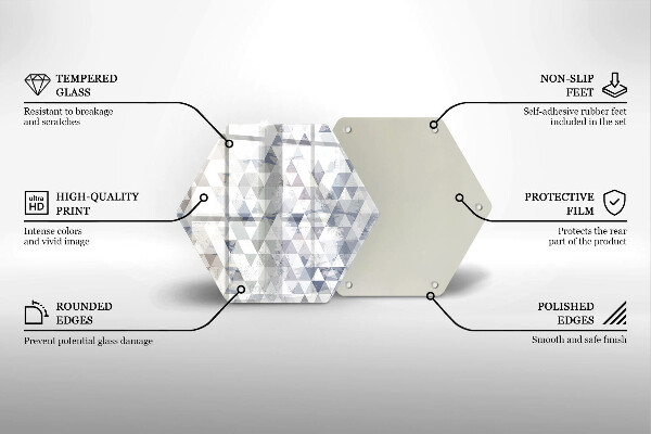 Cache plaque de cuisson Modèle de triangles