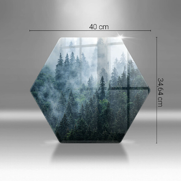 Cache plaque de cuisson Arbres forestiers et brouillard