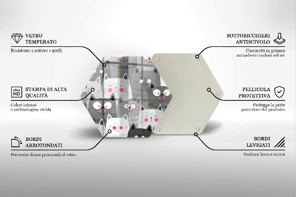 Cache plaque de cuisson Illustration de chats