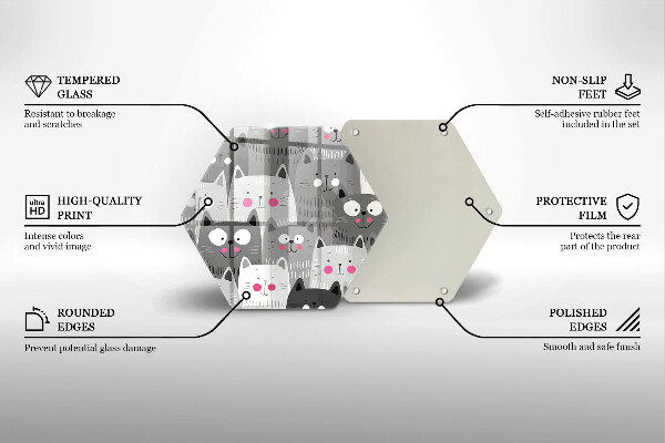 Cache plaque de cuisson Illustration de chats