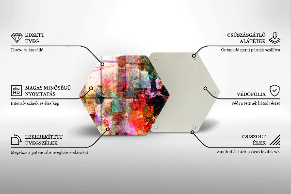 Cache plaque de cuisson Peinture abstraite