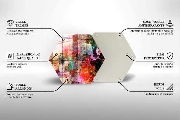 Cache plaque de cuisson Peinture abstraite