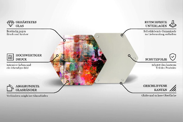 Cache plaque de cuisson Peinture abstraite