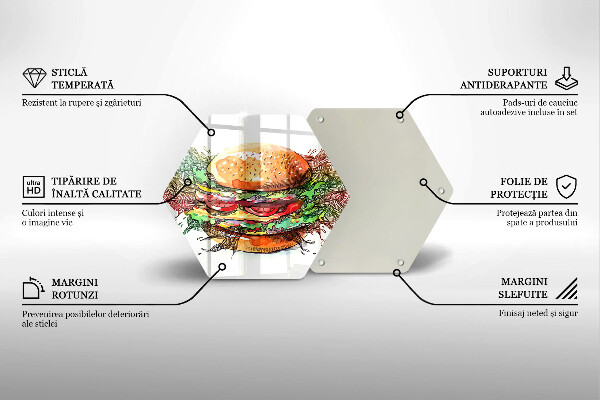 Cache plaque de cuisson Dessin de hamburger