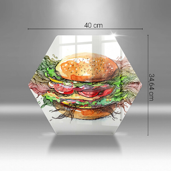 Cache plaque de cuisson Dessin de hamburger