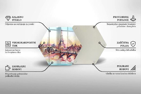 Cache plaque de cuisson Paysage de Paris Tour Eiffel