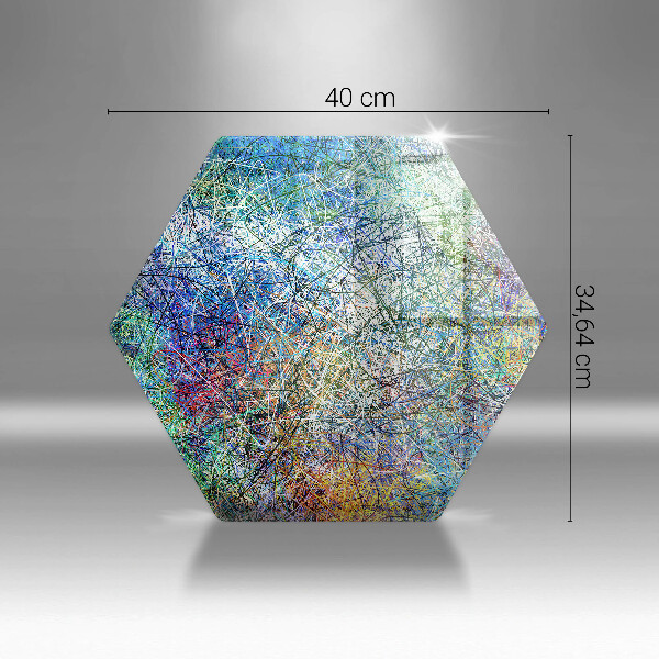 Cache plaque de cuisson Abstraction de lignes colorées