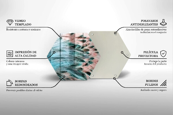 Cache plaque de cuisson Plumes d'oiseaux bohèmes