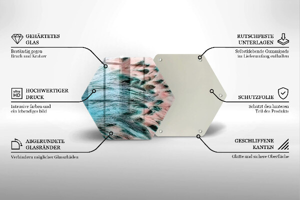 Cache plaque de cuisson Plumes d'oiseaux bohèmes