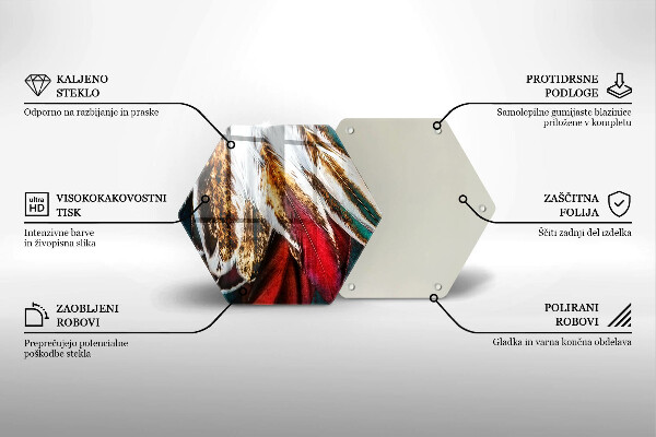 Cache plaque de cuisson Plumes d'oiseaux bohèmes