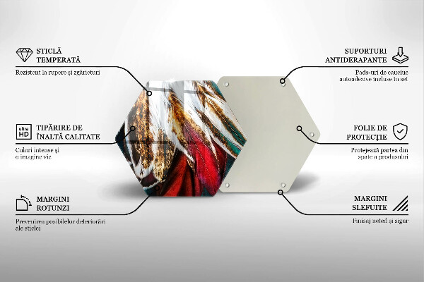 Cache plaque de cuisson Plumes d'oiseaux bohèmes