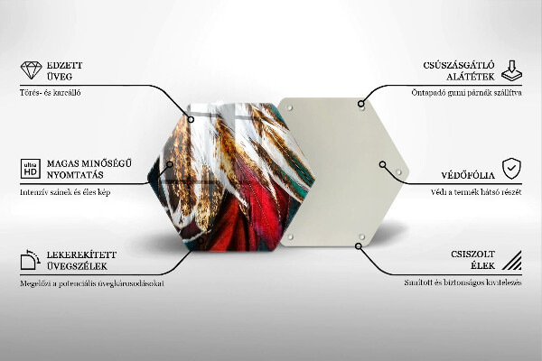 Cache plaque de cuisson Plumes d'oiseaux bohèmes